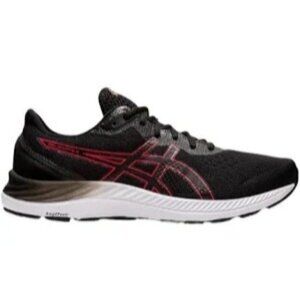 NWT Asics Gel-Excite 8 Running Shoes Mens Size 12.5 Black, Electric Red Wide 4E